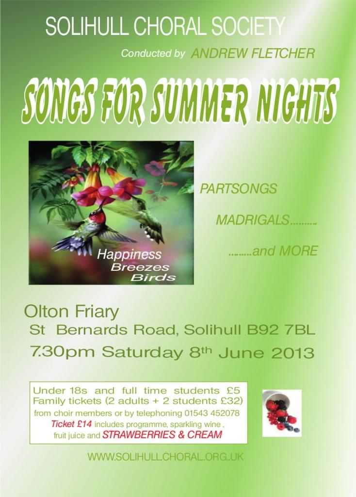 Solihull Choir Concert Poster